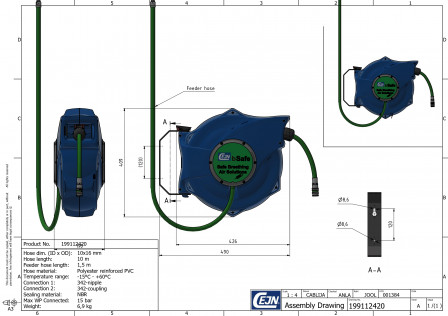 Enrouleurs de tuyaux SafetyReel bSafe