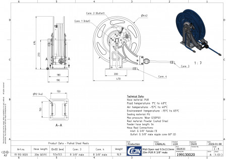 Enrouleurs de tuyaux OpenReel 913