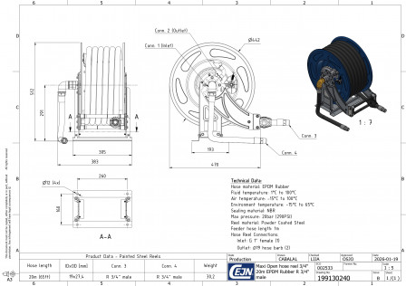 Enrouleurs de tuyaux OpenReel 913