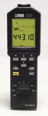 Tachymètre enregistreur portable pour mesure à distance ou par contact
