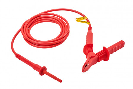 Cordon-croco HT 15kV Rouge L. 15 mètres K44