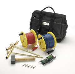 Kit de terre 3P 100m avec bobines, piquets et maillet