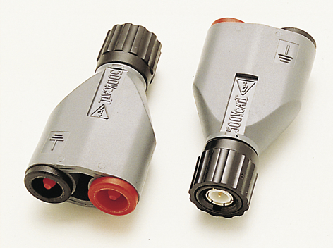 Adapt.BNC (mâle) / fiches mâles - diam 4mm X2 blister