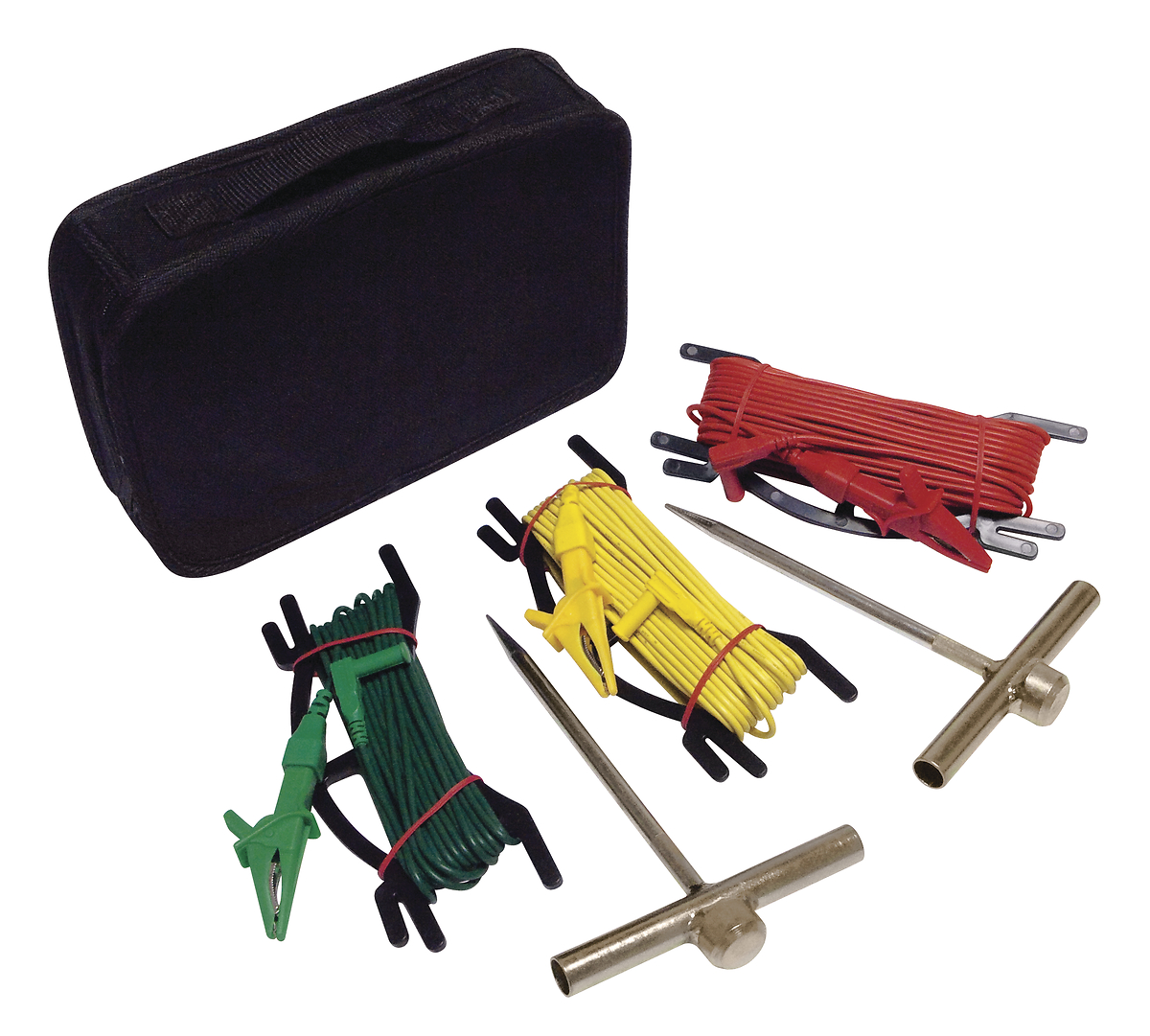 Kit de terre - sacoche 2 piquets et 3 câbles