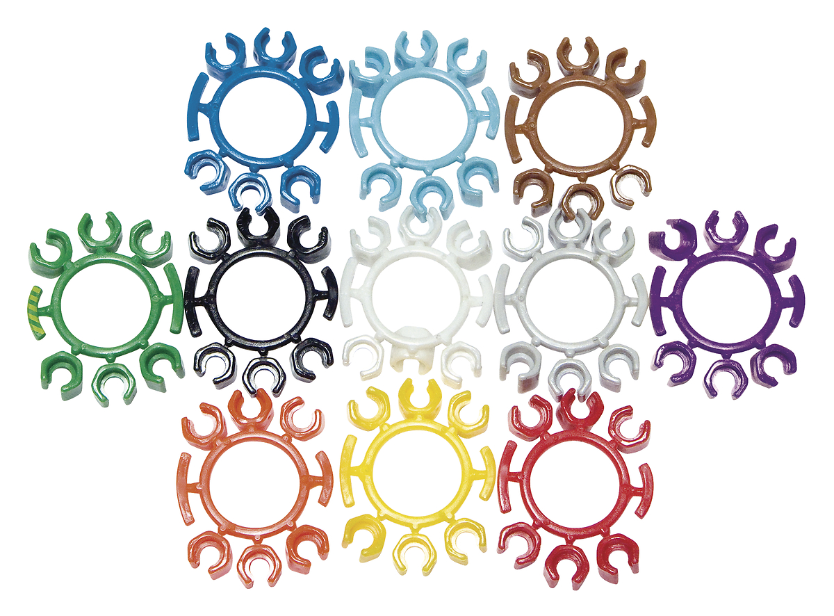 Jeu de pions et de bagues en 12 couleurs repérage de voies