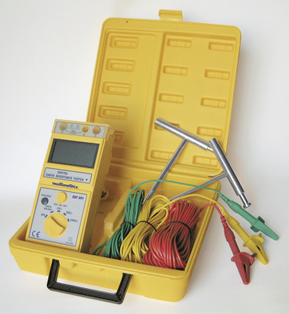 Contrôleur de terre 2P/3P numérique avec piquets et cordons