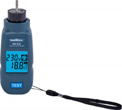 Testeur de prise électrique 2P+T avec tête rotative-test 30 mA