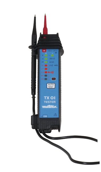 TX01 Testeur de tension et de continuité à LEDs