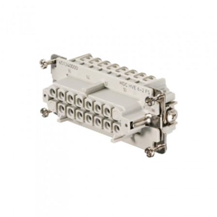 Connecteurs industriels étanches HDC HVE 6+2 FS