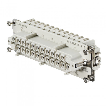 Connecteurs industriels étanches HDC HVE 10+2 FT CtH