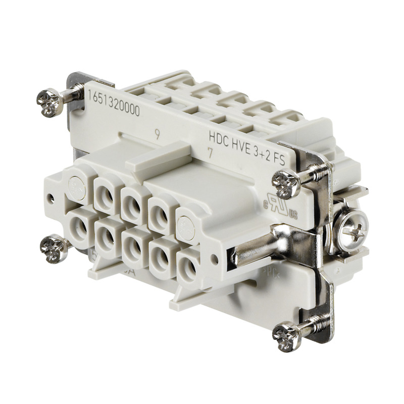 Connecteurs industriels étanches HDC HVE 3+2 FT CtH