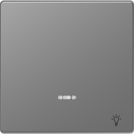 D-Life - enjoliveur pour commande simple voyant et picto lampe - acier