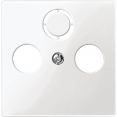 Merten M-Plan - enjoliveur pour prise télévision TV+FM - blanc polaire brill.