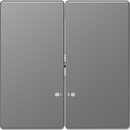 D-Life - enjoliveur pour commande double avec voyant - acier