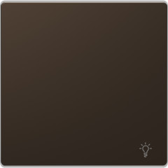 D-Life - enjoliveur pour commande simple avec picto lampe - métal mocca