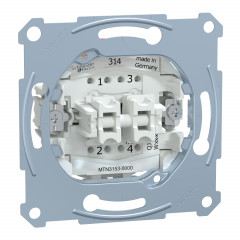 D-Life - bouton poussoir double - BP NO + BP NF - 10A - méca seul