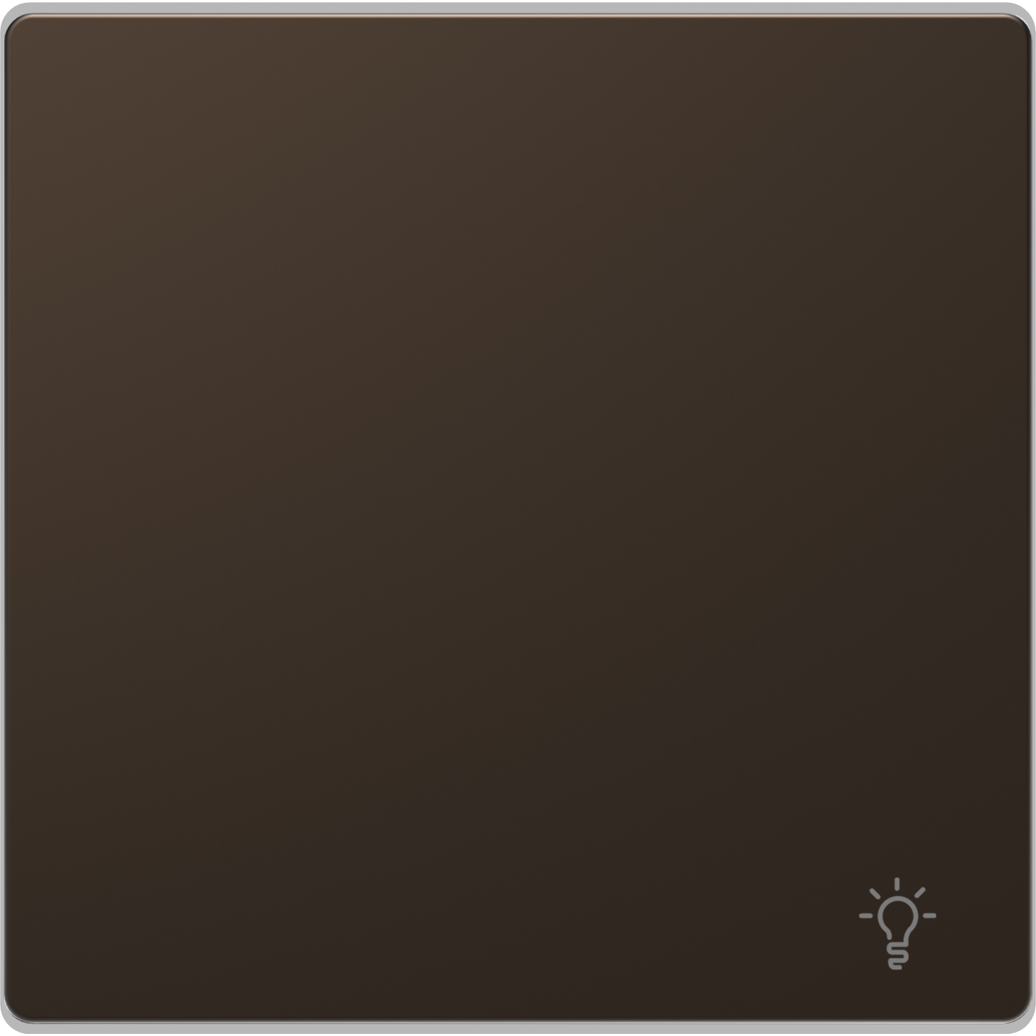 D-Life - enjoliveur pour commande simple avec picto lampe - métal mocca