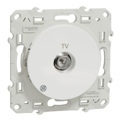 Odace - prise TV simple - Antibacterien