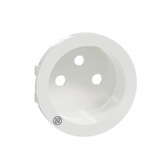 Odace - enjoliveur seul pour prise de courant 2P+T 16A - Antibacterien