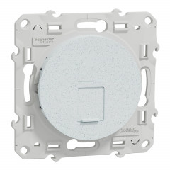 Odace - prise RJ45 - blc Recyclé - grade 1 (tél + informatique) cat.6 UTP -à vis