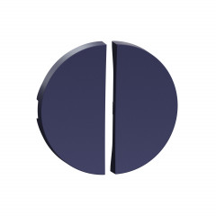 Odace - enjoliveur double - va-et-vient et poussoir - cobalt