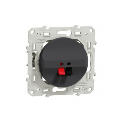 Odace - prise haut parleur - 1 sortie - anthracite