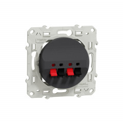 Odace - prise haut-parleurs - 2 sorties - anthracite