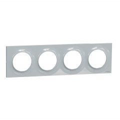 Odace Styl - plaque Sable - 4 postes horizontaux ou verticaux entraxe 71mm