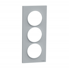 Odace Styl -  plaque sable - 3 postes - entraxe 57mm vertical