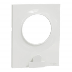 Odace Styl - Pratic - plaque - blanc - avec pince multi-usage - 1 poste