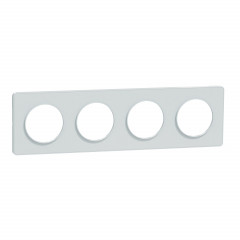 Odace Touch - plaque - blanc Recyclé - 4 postes horiz. ou vert. - entraxe 71mm