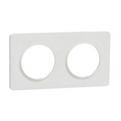 Odace Touch - plaque - blanc 2 postes horiz. ou vert. entraxe 71mm
