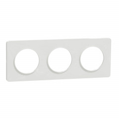 Odace Touch - plaque - blanc 3 postes horiz. ou vert. entraxe 71mm
