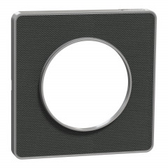 Odace Touch  - Plaque de finition Kvadrat - Ombre/ alu - 1 poste