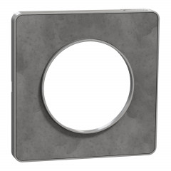 Odace Touch - plaque Ardoise avec liseré alu - 1 poste