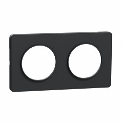 Odace Touch - plaque anthracite - 2 postes - horiz. ou vert. - entraxe 71mm