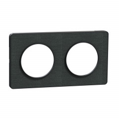 Odace Touch  - PLQ Kvadrat Ombre/ anth. - 2 postes horiz. ou vert. entraxe 71mm