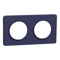Odace Touch - plaque - cobalt 2 postes horiz. ou vert. entraxe 71mm