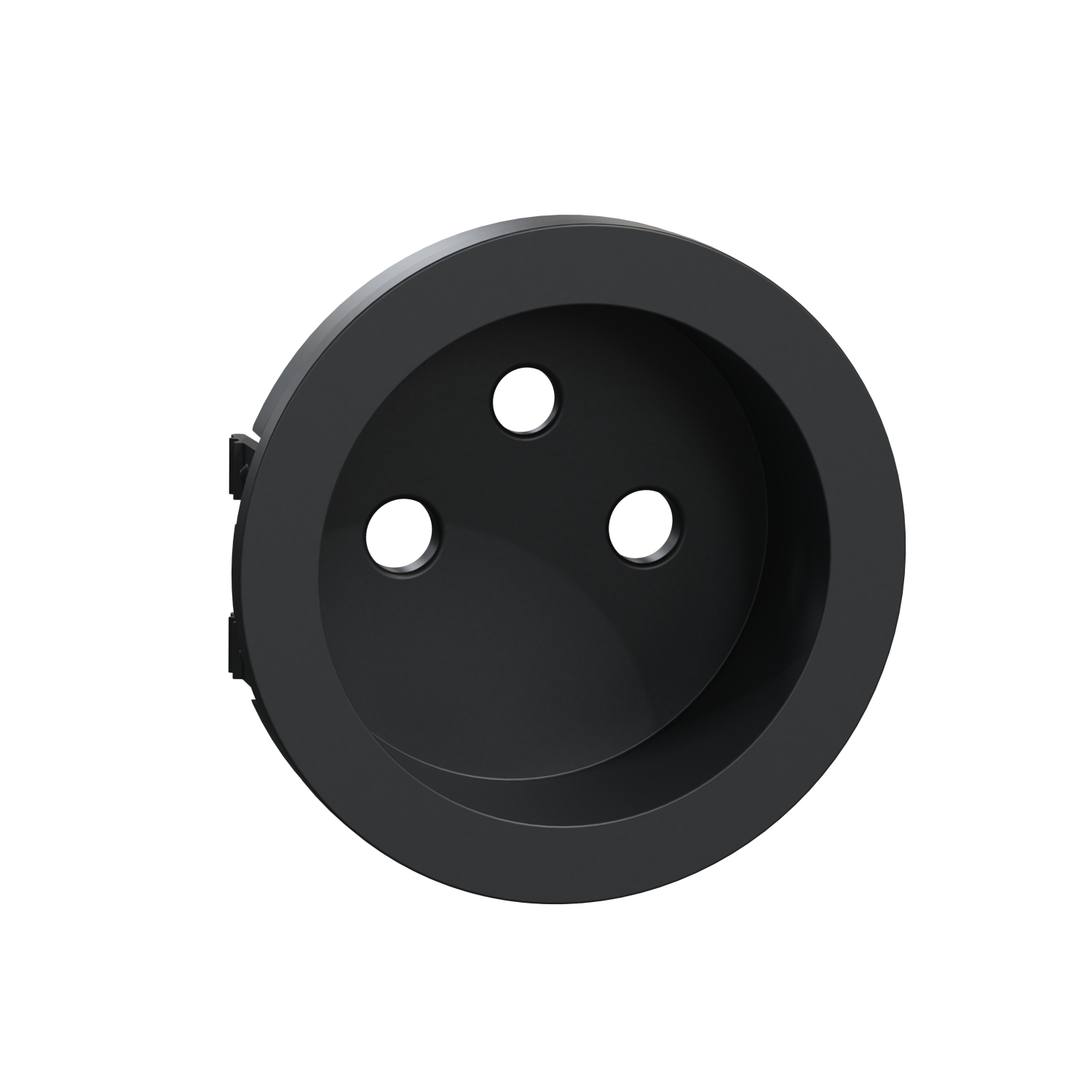 Odace anthracite - enjoliveur seul prise de courant 2P+T 16A