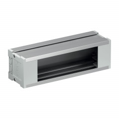 OptiLine 45 - boitier vide de prises de base - 3 modules - aluminium - L= 195mm