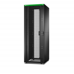 Baie EasyRack 800mm/48U/1000mm avec toit, panneau latéral, roulettes, noir