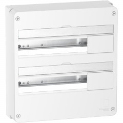 Resi9 - Coffret en saillie Blanc (RAL 9003)- 2 rangées de 18 modules
