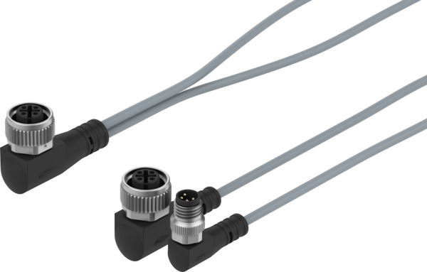 NEDV-L2R1-V7-M12W3-K-0.1L1-N-M8W4-0.2R1 Câble de liaison