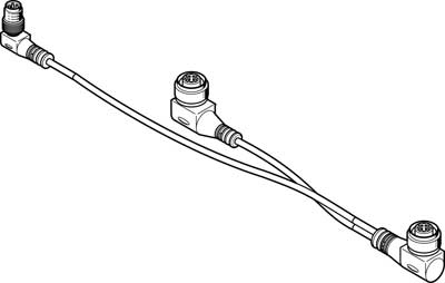 câble de liaison NEDV-L2R1-V7-M12W3-K-0.1L1-N-M8W4-0.2R1