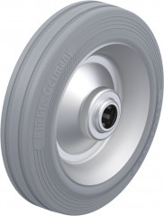 Roue à bandage caoutchouc plein standard, non tachant, gris