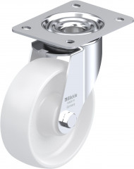 Roulette pivotante polypropylène avec platine à visser