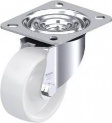 Roulette pivotante polypropylène avec platine à visser