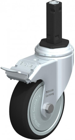 Roulette d’appareil pivotante et blocage “stop-fix”