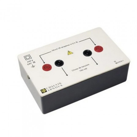 Shunt 1A - 0.1V, double isolation connexion fiche banane
