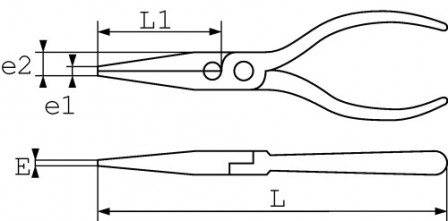 PINCE BEC DEMI ROND DROIT BIMAT 160 MM AVEC CLIP INOX FME